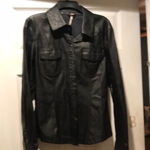 Free people black button down in EUC!